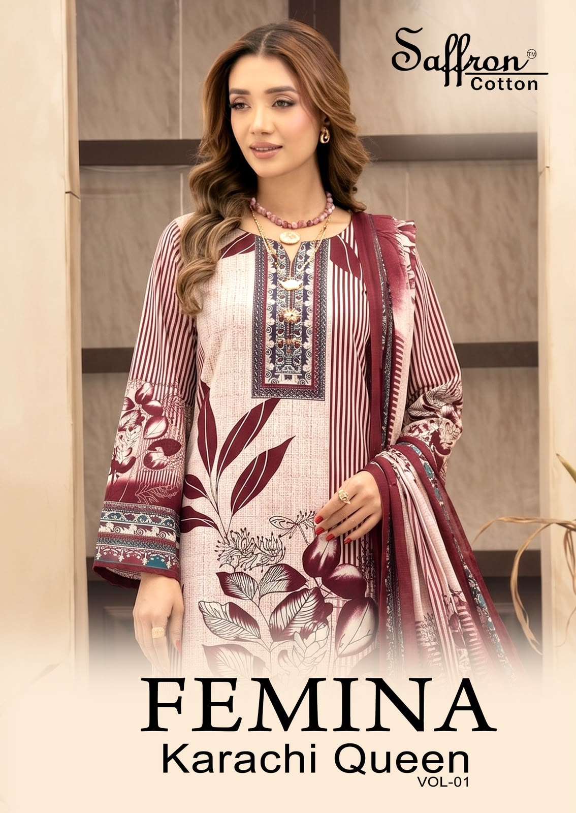FEMINA KARACHI QUEEN VOL - 01 BY SAFFRON COTTON